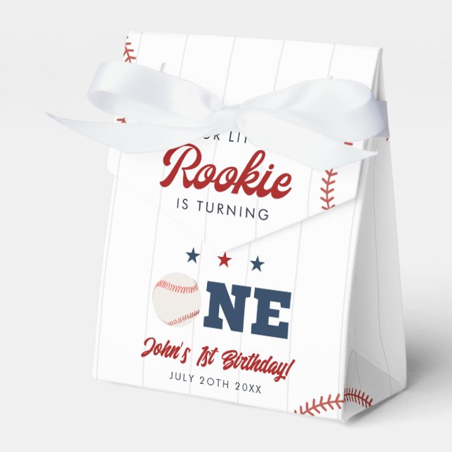 Caja Para Regalos Little Rookie Baseball 1st Birthday (Front Side)