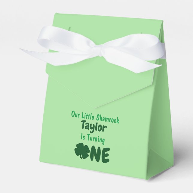 Caja Para Regalos Little Shamrock 1er cumpleaños (Front Side)