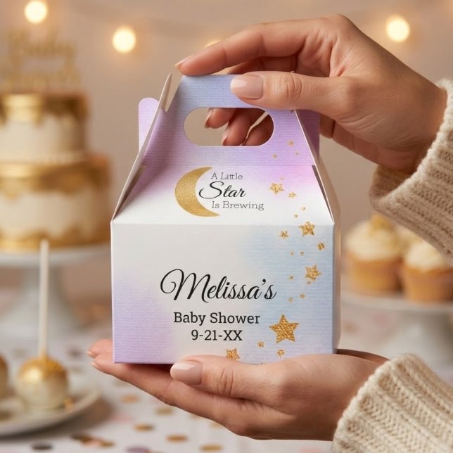 Caja Para Regalos Little Star Is Brewing Celestial  (Little Star Is Brewing Celestial Favor Boxes)