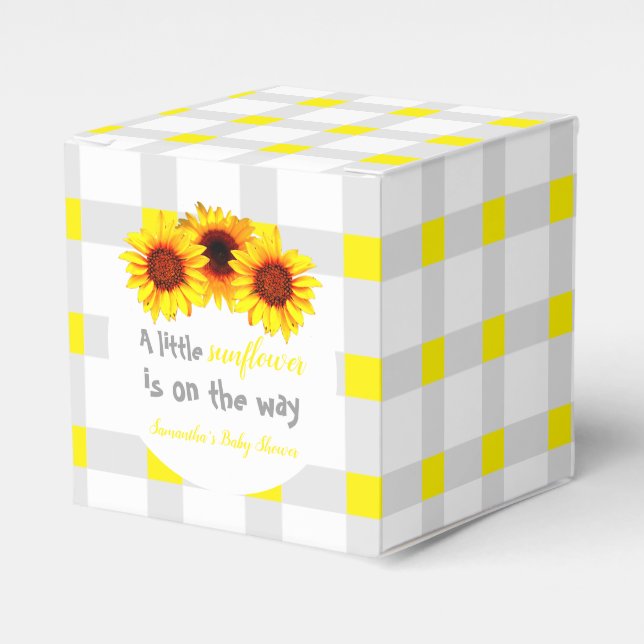 Caja Para Regalos Little Sunflower Baby Shower (Costado Anverso)