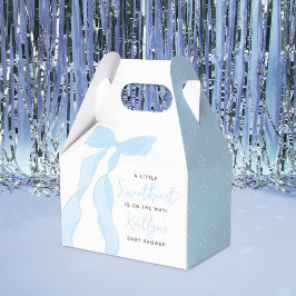 Caja Para Regalos Little Sweetheart Elegant Blue Bow Baby Shower