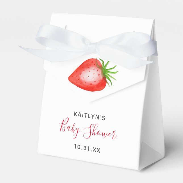 Caja Para Regalos Little Sweetie Strawberry Baby Shower (Front Side)