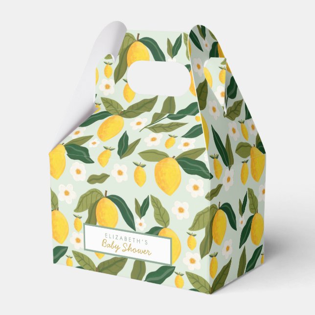Caja Para Regalos Little Sweetie Yellow Lemon Baby Shower (Front Side)