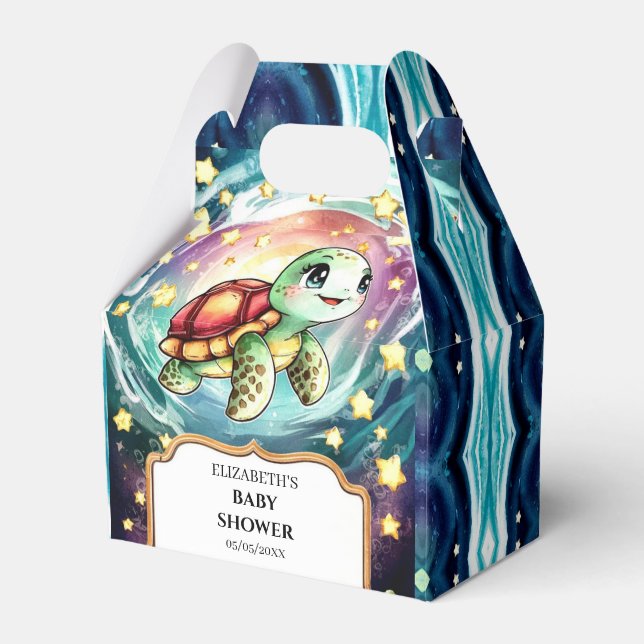Caja Para Regalos Little Under Sea Turtle Baby Shower (Front Side)