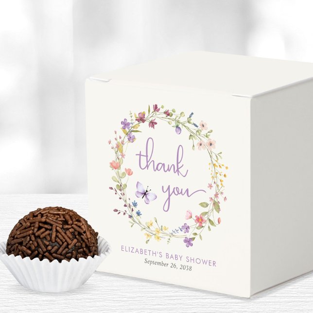 Caja Para Regalos Little Wilflower Watercolor Bebé Shower (Subido por el creador)