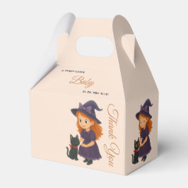 Caja Para Regalos Little Witch & Cat | Halloween Girl Baby Shower