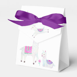Caja Para Regalos Llama a acuarela cuta tema Baby Shower