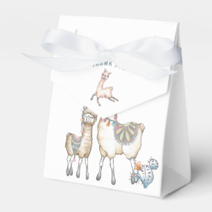 Caja Para Regalos Llama a acuarela tema Baby Shower