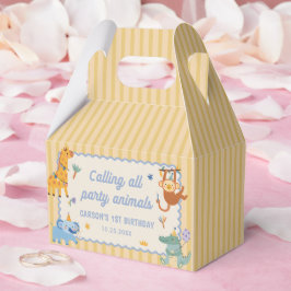 Caja Para Regalos Llamando a todos los animales de fiesta Safari Cum