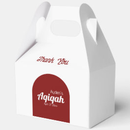 Caja Para Regalos Llanura blanca de color rojo sólido, Aqiqah Baby S