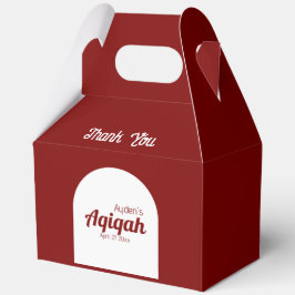 Caja Para Regalos Llanura de color rojo blanco sólido, Aqiqah Baby S