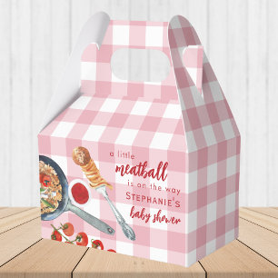 Caja Para Regalos Llega una pequeña albóndiga: Baby Shower Rosa