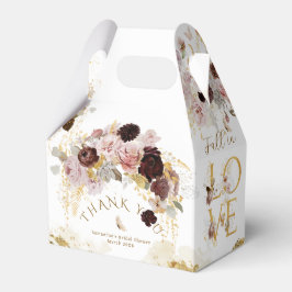 Caja Para Regalos Lluvia de boda floral dorada de flores silvestres 