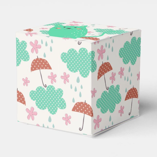 Caja Para Regalos Lluvia de gatos (Reverso Costado)