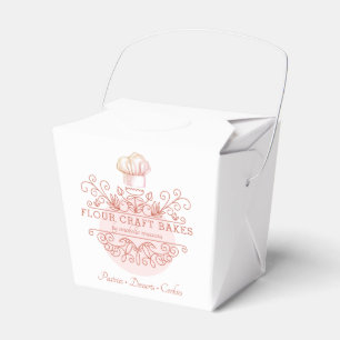 Caja Para Regalos Logo de Ornate Baker rosa y Rosa