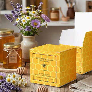 Caja Para Regalos Logotipo de apicultor artesanal de miel de apiario