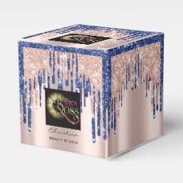 Caja Para Regalos Logotipo de embalaje Rosa Drip Belleza de la Marin