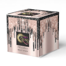 Logotipo de embalaje Rosa Perforaciones de belleza