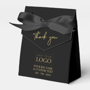 Caja Para Regalos Logotipo de evento de negocios Gold & Black Gracia