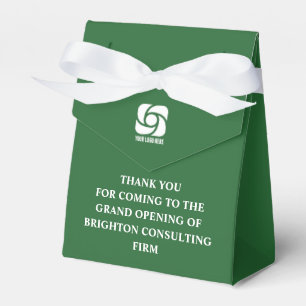 Caja Para Regalos Logotipo de la empresa verde blanca Fiesta de Nego