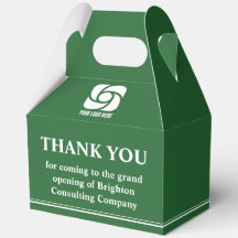 Logotipo de la empresa verde Gran inauguración com
