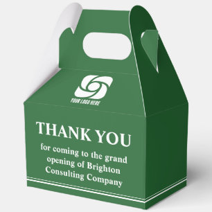 Caja Para Regalos Logotipo de la empresa verde Gran inauguración com
