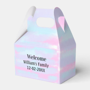Caja Para Regalos logotipo de monograma minimalista simple personali