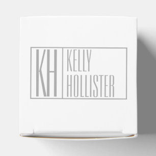 Caja Para Regalos Logotipo de nombres e iniciativas grises modernas