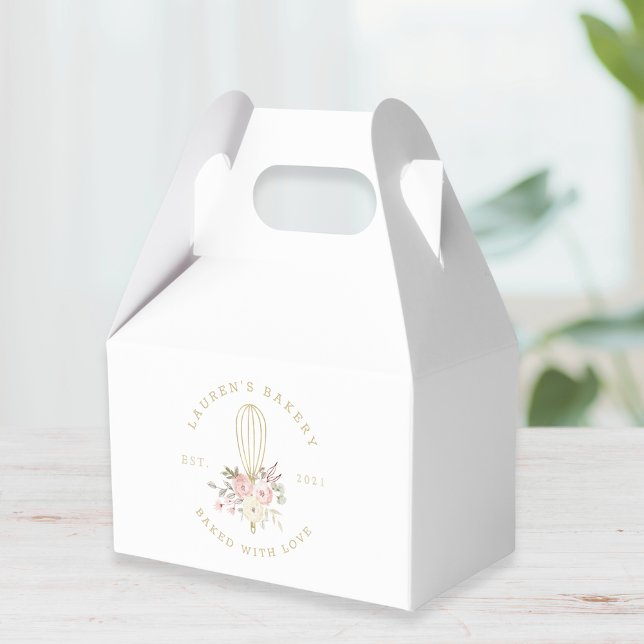 Caja Para Regalos Logotipo de panadería floral rústica elegante (Subido por el creador)