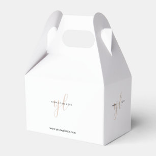 Caja Para Regalos Logotipo Empresarial Sitio Web de Marca Simple Bla