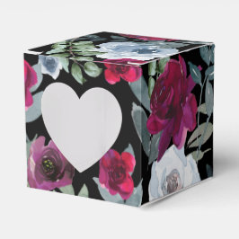 Caja Para Regalos Logotipo floral verde salvia azul sucio Borgoña ne