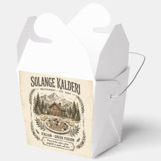 Caja Para Regalos Logotipo frontal del restaurante Solange Kalderi y