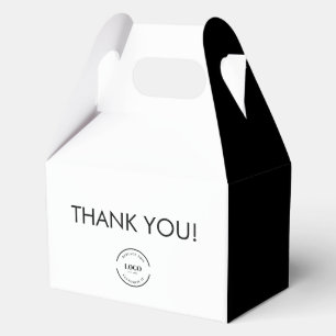 Caja Para Regalos Logotipo personalizado Simple blanco y negro Graci