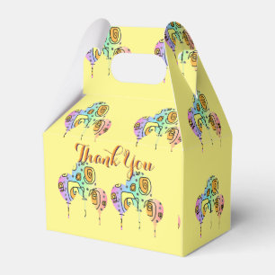 Caja Para Regalos Lollipops Amarillo Gracias