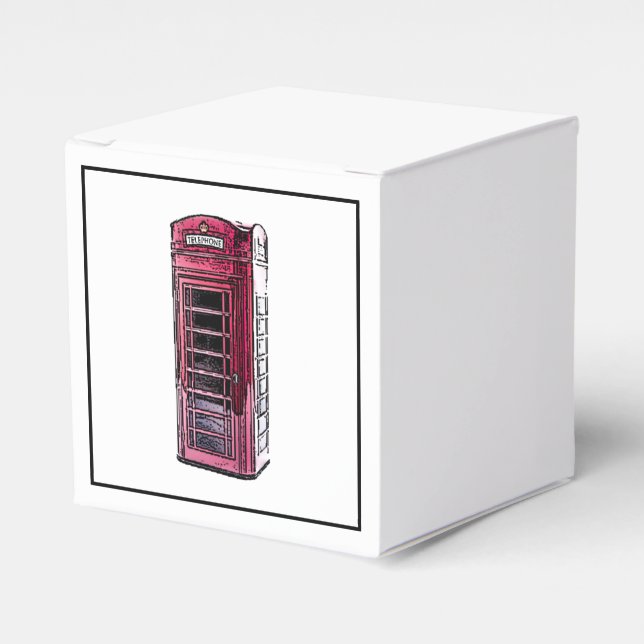 Caja Para Regalos London Red Telepoth Icic British Travel (Costado Anverso)