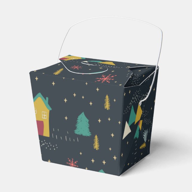 Caja Para Regalos Los copos de nieve de la noche del invierno aterri (Front Side)