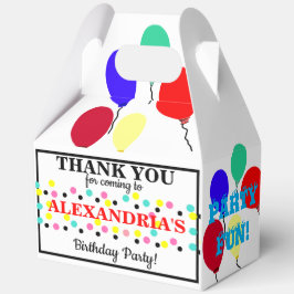 Caja Para Regalos Los globos de cumpleaños de Polka son blancos