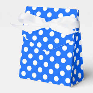 Caja Para Regalos Los puntos de polka blanco sobre el azul real