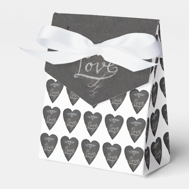 Caja Para Regalos Love and Heart in Chalk Chalkboard (Front Side)