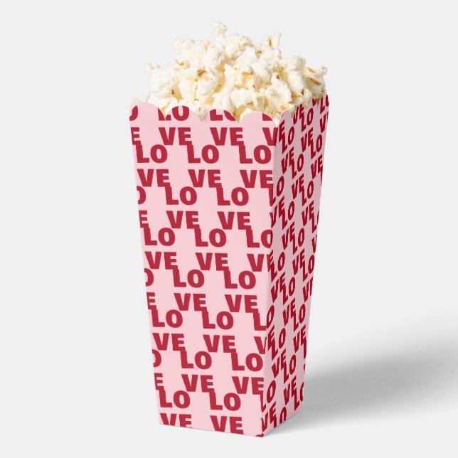 Caja Para Regalos Love Bold Typography Pink & Red Party (apareció)