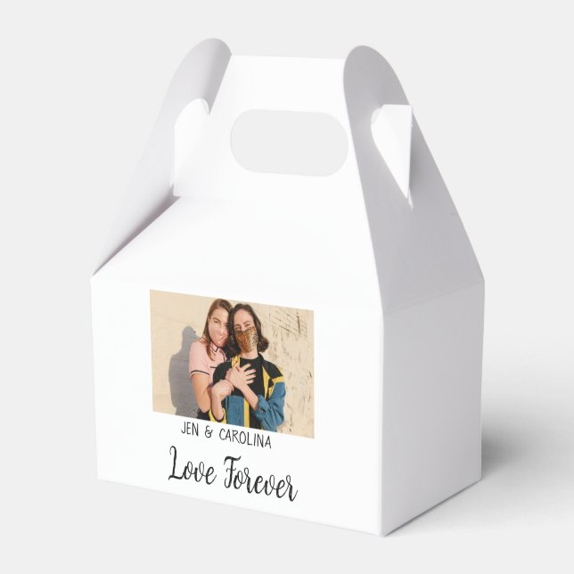 Caja Para Regalos Love Forever LGbtq pareja orgullo agregar nombre d (Front Side)