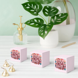 Caja Para Regalos Love Is Sweet Valentine Wedding Typography