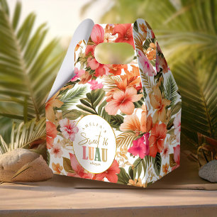 Caja Para Regalos Luau Dulce hawaiano Dieciséis Patrones Florales ID