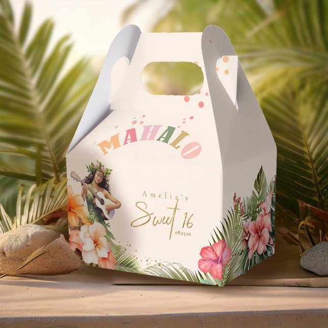 Caja Para Regalos Luau Sweet de Hawái 16 Mahalo ID1092 (Subido por el creador)