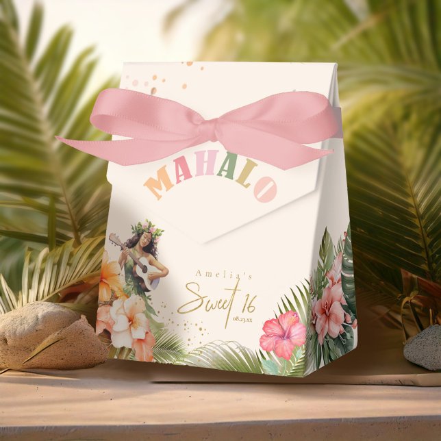 Caja Para Regalos Luau Sweet de Hawái 16 Mahalo ID1092 (Subido por el creador)