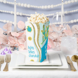 Caja Para Regalos Luces Latkes Hanukkah