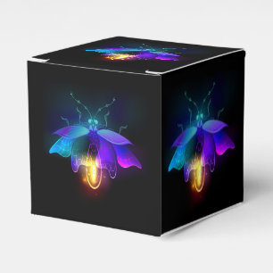 Caja Para Regalos Luciérnaga de neón sobre negro