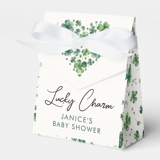 Caja Para Regalos Lucky Charm St Patricks Day Baby Shower (Front Side)