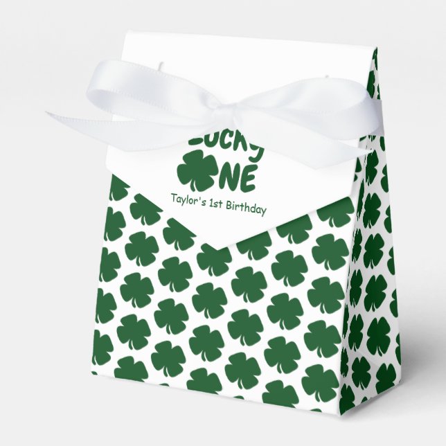 Caja Para Regalos Lucky One First Birthday Favor Box (Front Side)