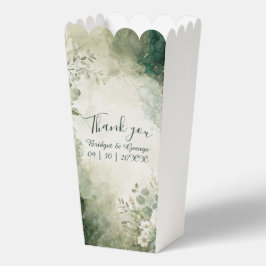 Caja Para Regalos Lujo Collage Floral Boda Esmeralda Salvia